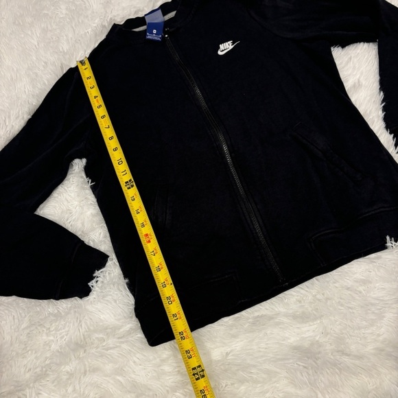 Nike Fleece Track Full Zip Jacket “Just do it” Black Size woman’s size medium - Picture 5 of 13